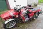 MZ TS250 Rot mit Beiwagengespann