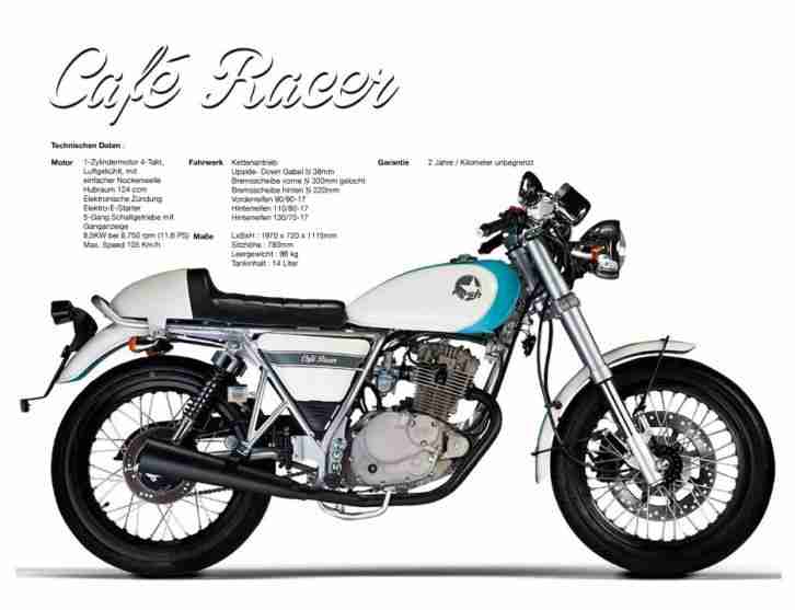 Mash Cafe Racer 125 weiß-blau