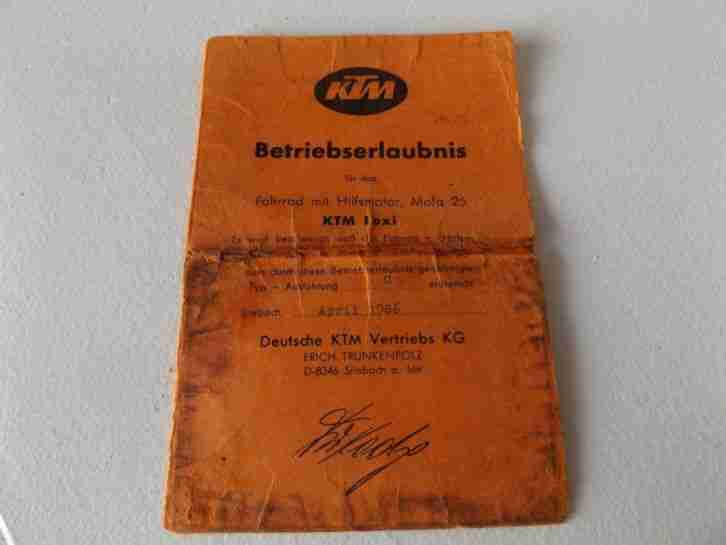 Mofa KTM mit Papieren