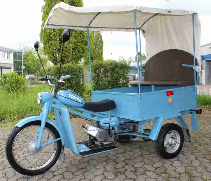 Mofa Moped Roller Tomos mit Papieren und Aufbaukoffer 4-Gang Schaltung 25 Km/h