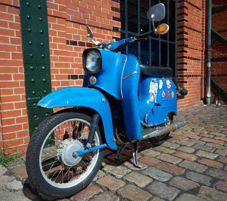 Moped DDR Roller Schwalbe hellblau KR