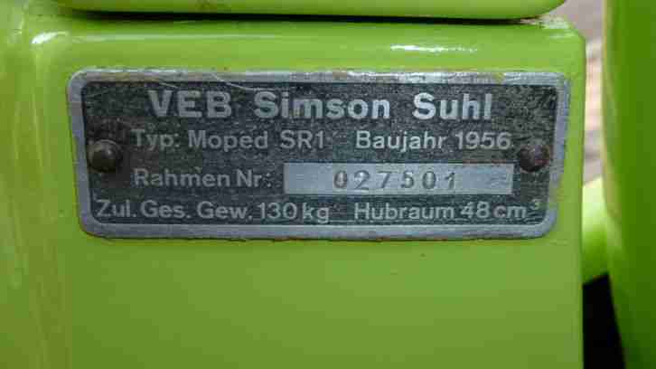 Moped Simson SR1