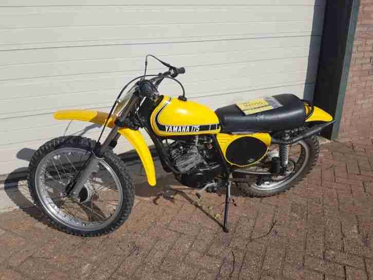 Moto Cross-Klassiker Yamaha MX 175G, USA, gelb, original, Sammlerstück, komplett