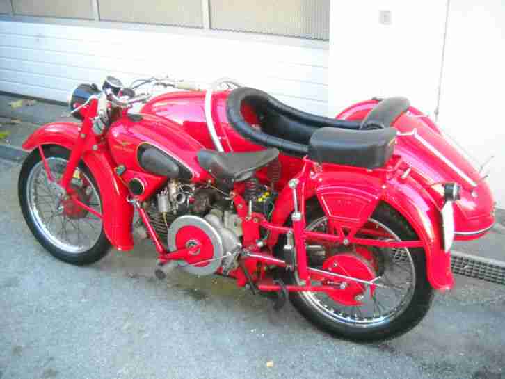 Moto Guzzi GTV 500 Gespann seltener zugelassener 4-Sitzer Bj. 1948 ssi vergaser!