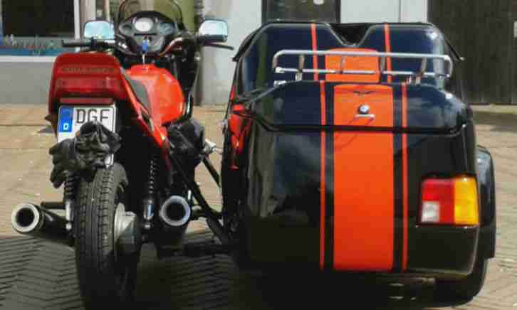 Moto Guzzi Gespann Le Mans V Tasche auch mit Harley, EZS-TPS-L, EML Schwinggabel