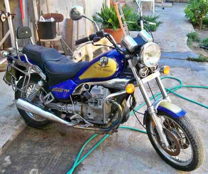 Moto Guzzi NEVADA 750, ACCESSORIATA, BAULI RIGIDI DA VIAGGIO, ENTRA