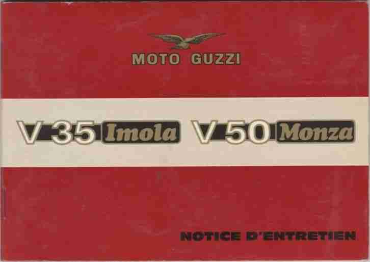 Moto Guzzi – V 36 Imola / V 50 Monza – französisches Handbuch
