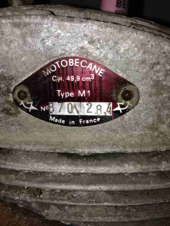 Motobecane Mobylette M1 Moby Mofa Moped - Bastlerfahrzeug!