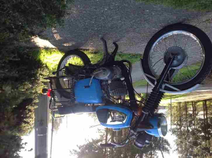 Motorrad MZ TS 150 super Blau Oldtimer