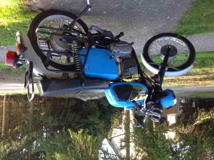 Motorrad MZ TS 150 super Blau Oldtimer