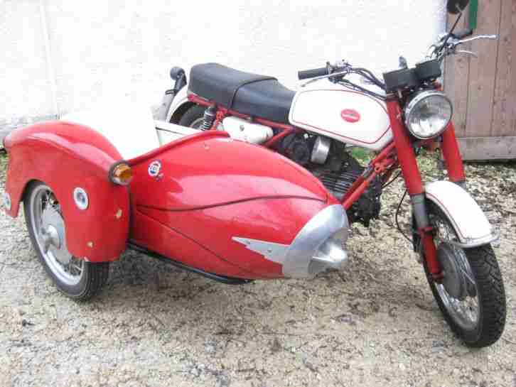 Motorrad mit Beiwagen, Moto Guzzi, Falcone Cevile, Einzelstück