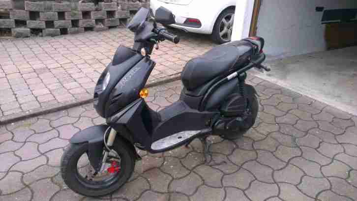 Motorroller 50 ccm - Peugeot Blaster RS 12 -schwarz, 45 km/h - 2. Auspuffanlage