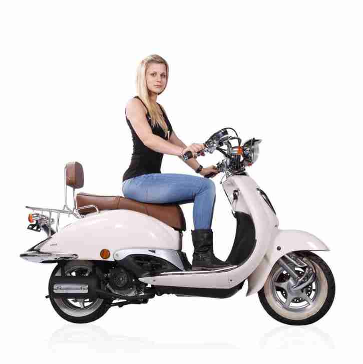 Motorroller Motoworx Titano 125 ccm 85 km/h cremeweiss