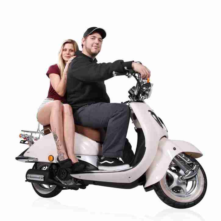Motorroller Motoworx Titano 125 ccm 85 km/h cremeweiss