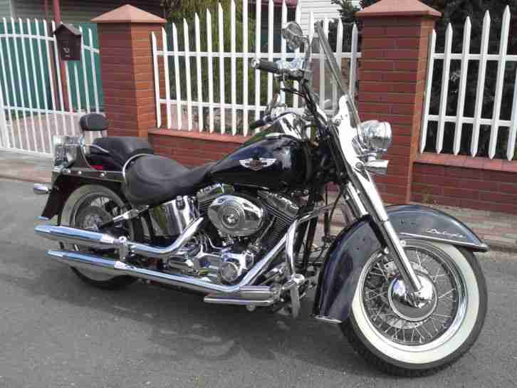 Neu Harley Softail Deluxe 2007 FLSTN Heritage wie NEU 1400 miles