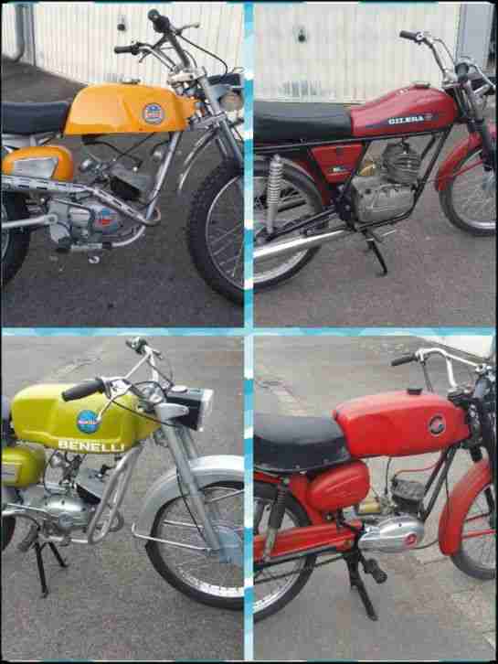 Oldtimer Benelli Garelli Gilera 50 ccm Sammlung Scrambler cafe racer