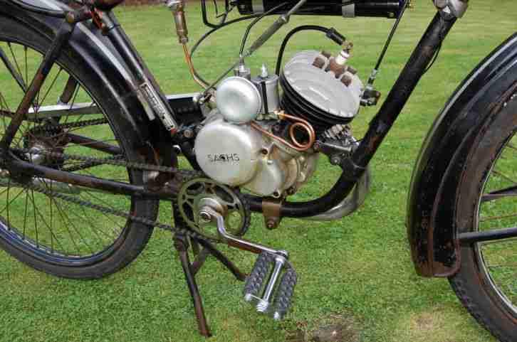 Oldtimer Fahrradhilfsmotor Motorfahrrad AS 11 WANDERER 98er Sachs 1936