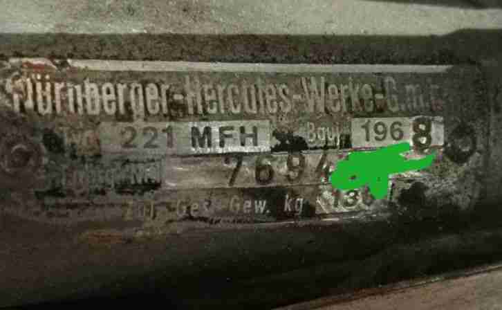 Oldtimer Moped Hercules Typ 221 MFH Bauj. 1968 1.Hand Sachs Herkules