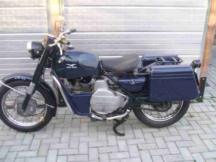 Oldtimer Moto Guzzi Nuovo Falcone Carabinieri 500 ccm ca. 15.406 KM Bj. 1974