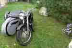 Oldtimer Motorrad AWO Soye Seitenwagen