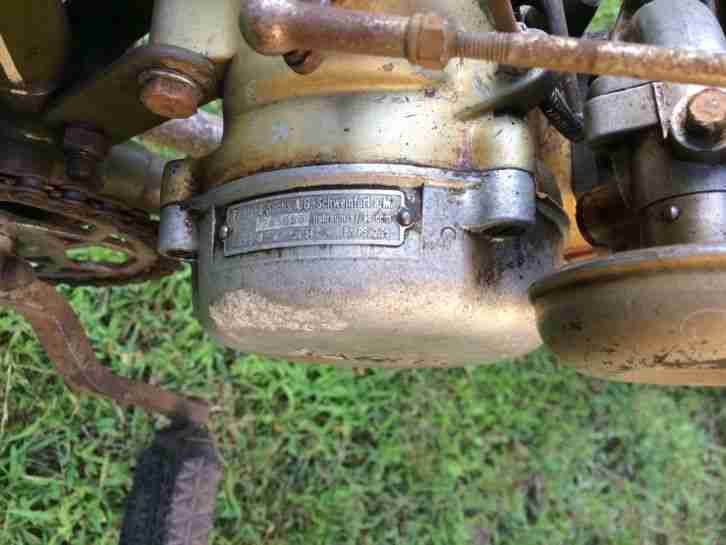 Oldtimer Motorrad Hercules von 1938 Im Original Zustand sehr selten
