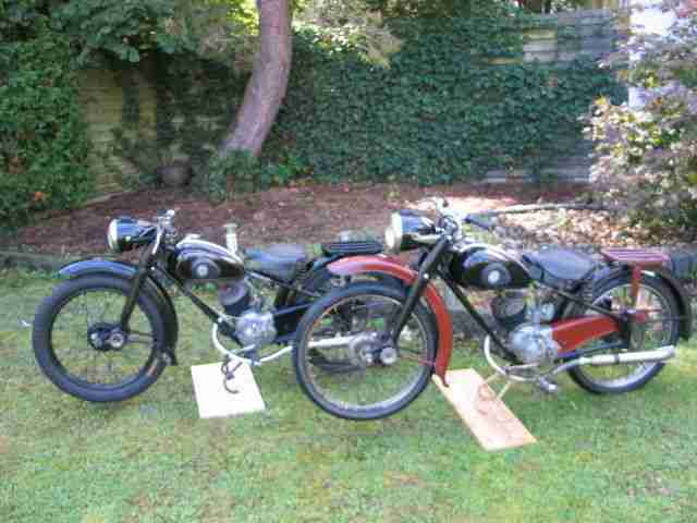 Oldtimer Motorräder 2 x Adler M 100 Bj. 1950