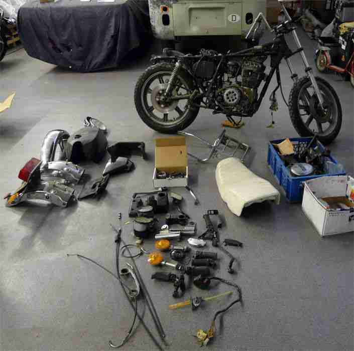 Oldtimer Scheunenfund Bobber Chopper Cafe Racer Yamaha XS360 1U4