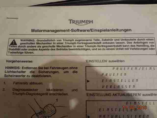 Original Triumph Diagnostic Kit (Diagnosegerät)