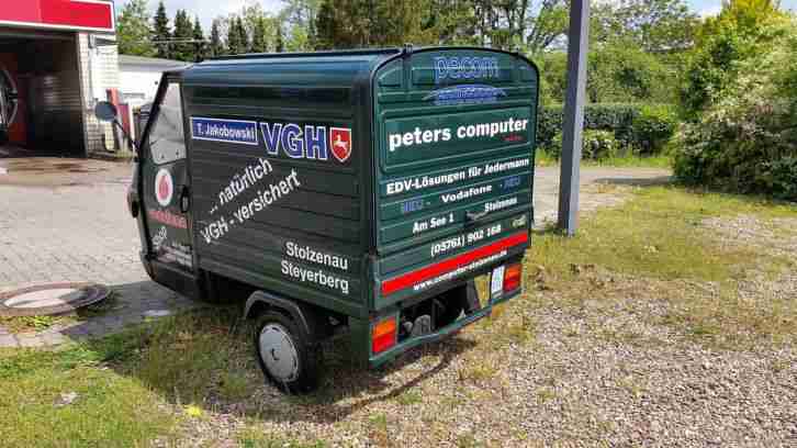 PIAGGIO APE 50 mit Kofferaufbau - 50ccm - TOP Werbeträger - zugelassen - fährt