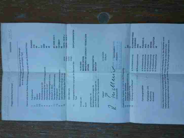 PIAGGIO DIESIS C34 ROLLER NUR 1200 KM 50ccm TOP ZUSTAND NP: 1800 EURO