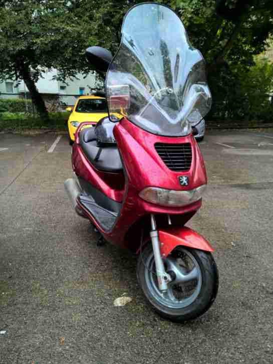 Peugeot Elyseo 125, 2001 HU 08/17, Windschutz, Topcase, Trelock usw.