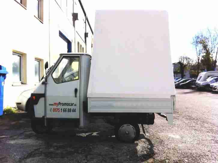 Piaggio APE 50 Werbeaufsatz, der ideale Werbeaufsatz für Ihre APE 50