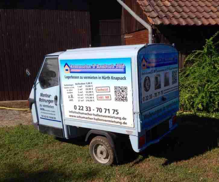 Piaggio Ape 50 Kasten, EZ: 06/2009, , 4-Gang, Werbeträger,