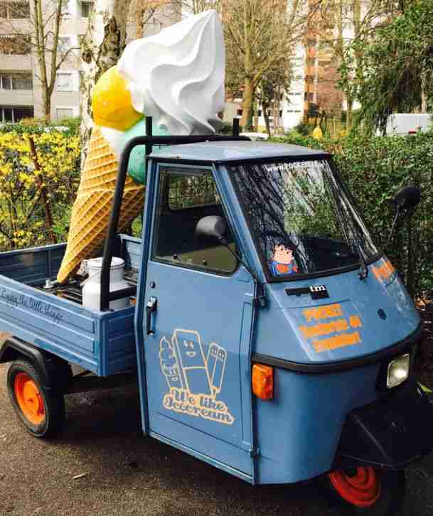 Piaggio Eiswagen TM 50 Gelato Moped Mofa Werbung Werbefahrzeug Einzelstück RaR V