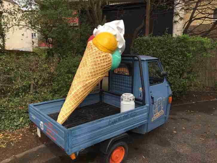 Piaggio Eiswagen TM 50 Gelato Moped Mofa Werbung Werbefahrzeug Einzelstück RaR V