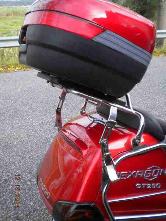 Piaggio Hexagon GT 250 rot m. Scheibe + Topcase, TÜV neu, 14.500 km, 2. Hand
