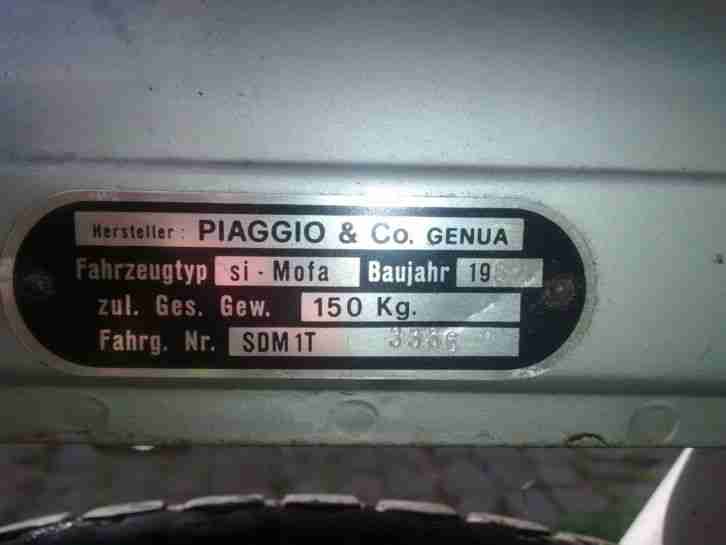 Piaggio Vespa Si Mofa mit ABE