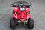 Quad 50 ccm mit Straßenzulassung rot sehr