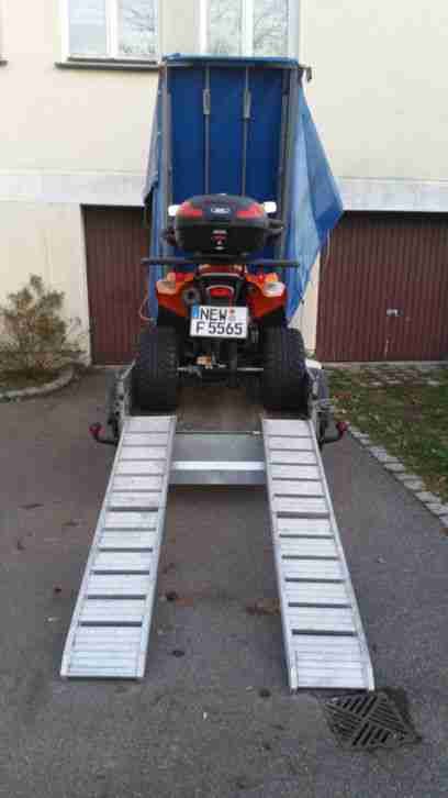 Quad Daelim ET300 + Humbauer Anhänger mit Kippdach und Auffahrrampen
