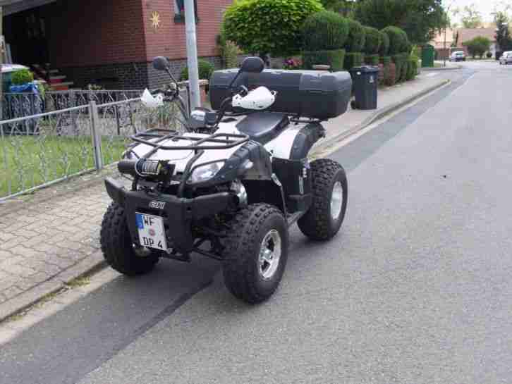 Quad Shineray Kuba, XY200ST-6a mit Schneeschild und Trailer, 340 KM gefahren