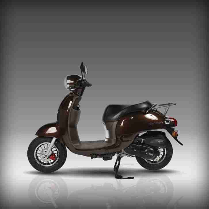 RETRO ROLLER CITY CRUISER MOPED MOFA 25 KMH 50 49 CCM MOTORROLLER BRAUN