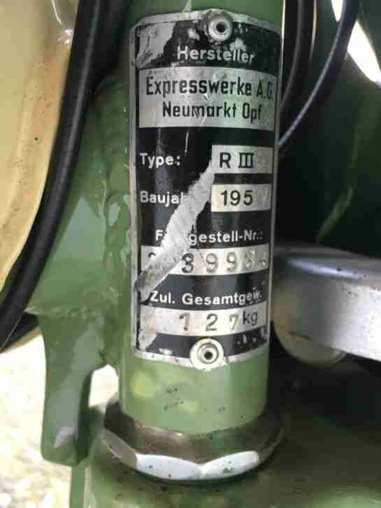 Radexi Express typ "Standard" Von 1957 Oldtimer 49 ccm Perfekte Restaurierung
