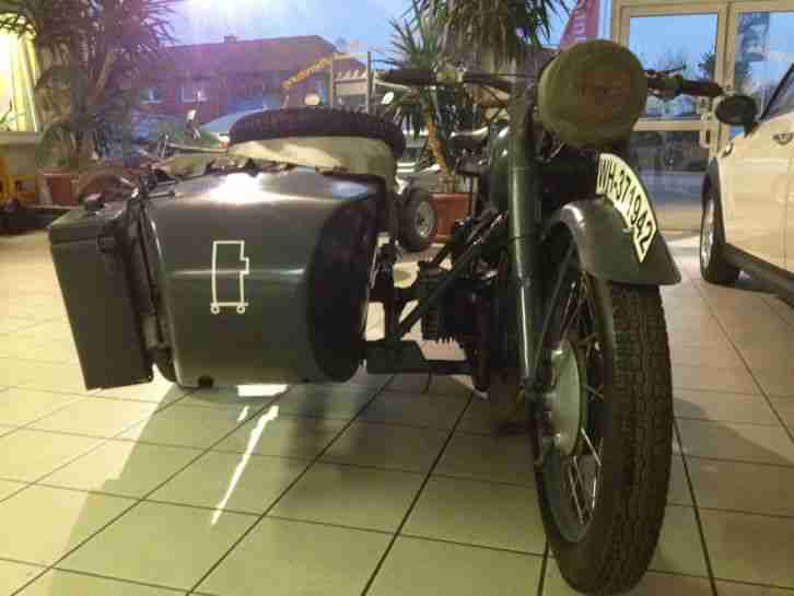 Rarität BMW R71, Bj 1941 "Wehrmachtsgespann Luftwaffe"!