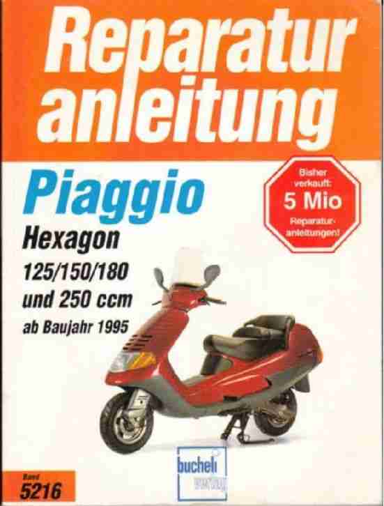 Reparaturanleitung für Piaggio Hexagon ab Bj. 1995 auf CD als PDF Datei.