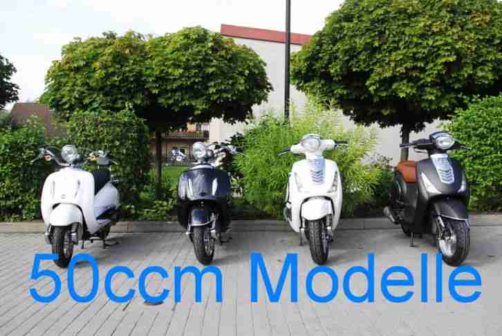 Retro Motroroller Neu Scooter Cruiser Moped 50ccm oder 125ccm