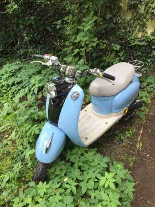Retroroller Roller Retro Star Motorroller 50ccm 45 Kmh Hellblau