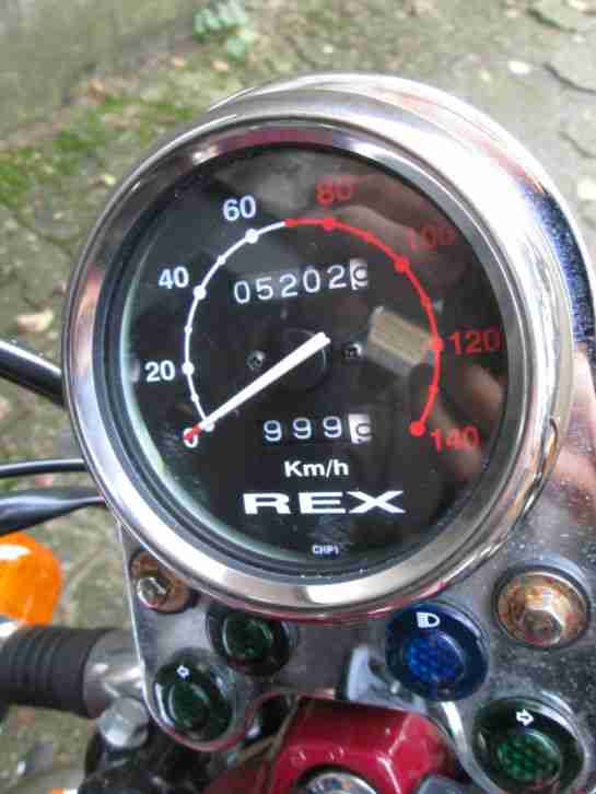 Rex Royal 125 cm³ Motorrad/Chopper Rot