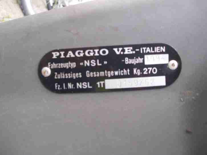 Roller Piaggio Vespa Kleinkraftrad Typ NSL S50 Fahrbereit