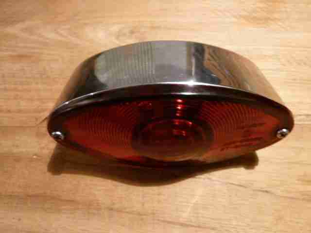 Rücklicht,Motorrad,Cateye,Metallgehäuse,verchromt