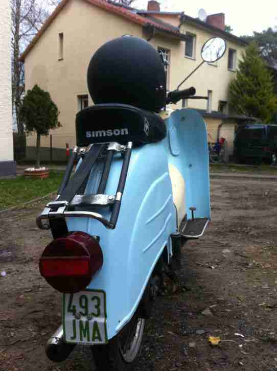 SCHWALBE KR 51/1 von SIMSON in Himmelblau und Eierschalengelb